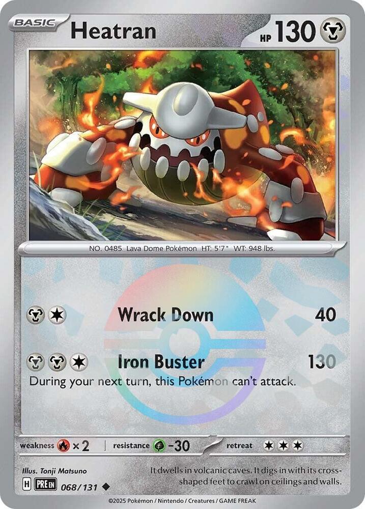 Heatran (068/131) (Poke Ball Pattern) [Scarlet &amp; Violet: Prismatic Evolutions] 