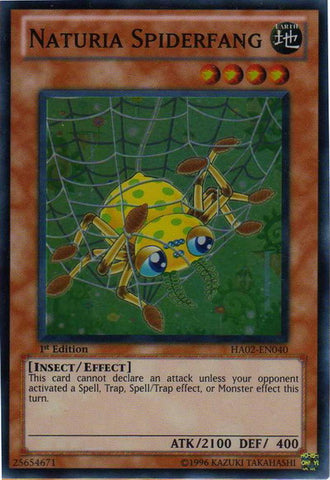 Naturia Spiderfang [HA02-EN040] Super Rare 