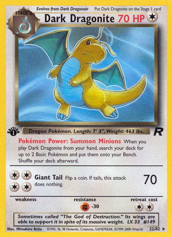 Dark Dragonite (22/82) [Team Rocket 1st Edition] 