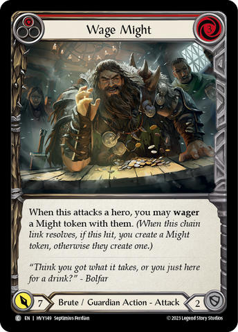 Wage Might (Red) [HVY149] (Heavy Hitters) Rainbow Foil 