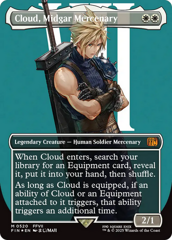 Cloud, Midgar Mercenary (Borderless) (Surge Foil) [FINAL FANTASY] 
