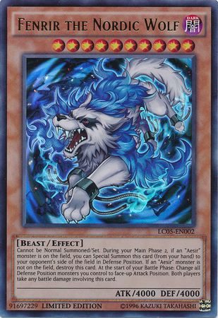 Fenrir the Nordic Wolf [LC05-EN002] Ultra Rare 