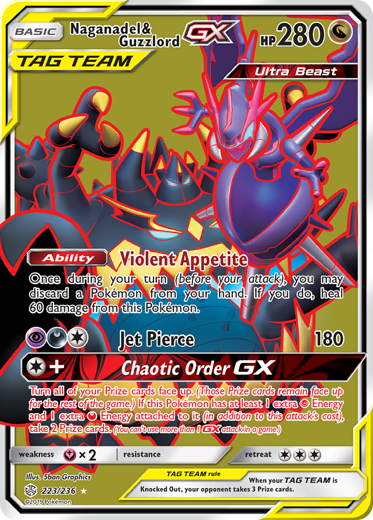 Naganadel &amp; Guzzlord GX (223/236) [Sun &amp; Moon: Cosmic Eclipse] 