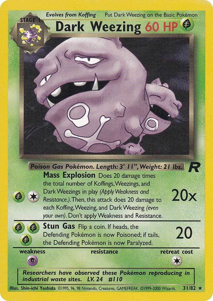 Dark Weezing (31/82) [Team Rocket Unlimited] 