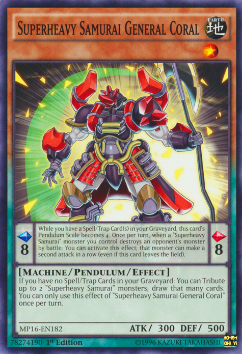 Superheavy Samurai General Coral [MP16-EN182] Common 