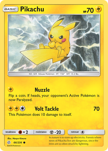 Pikachu (66/236) [Sun &amp; Moon: Cosmic Eclipse] 