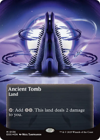 Ancient Tomb (0136) (Borderless) (Galaxy Foil) [Edge of Eternities: Stellar Sights] 