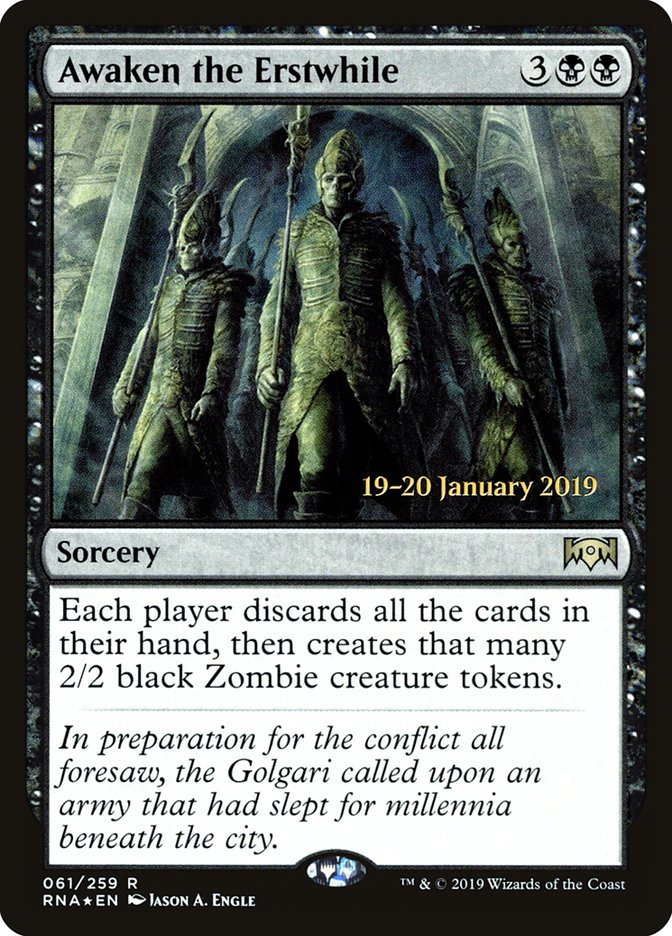 Awaken the Erstwhile [Ravnica Allegiance Prerelease Promos] 