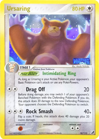 Ursaring (18/115) (Stamped) [EX: Unseen Forces] 