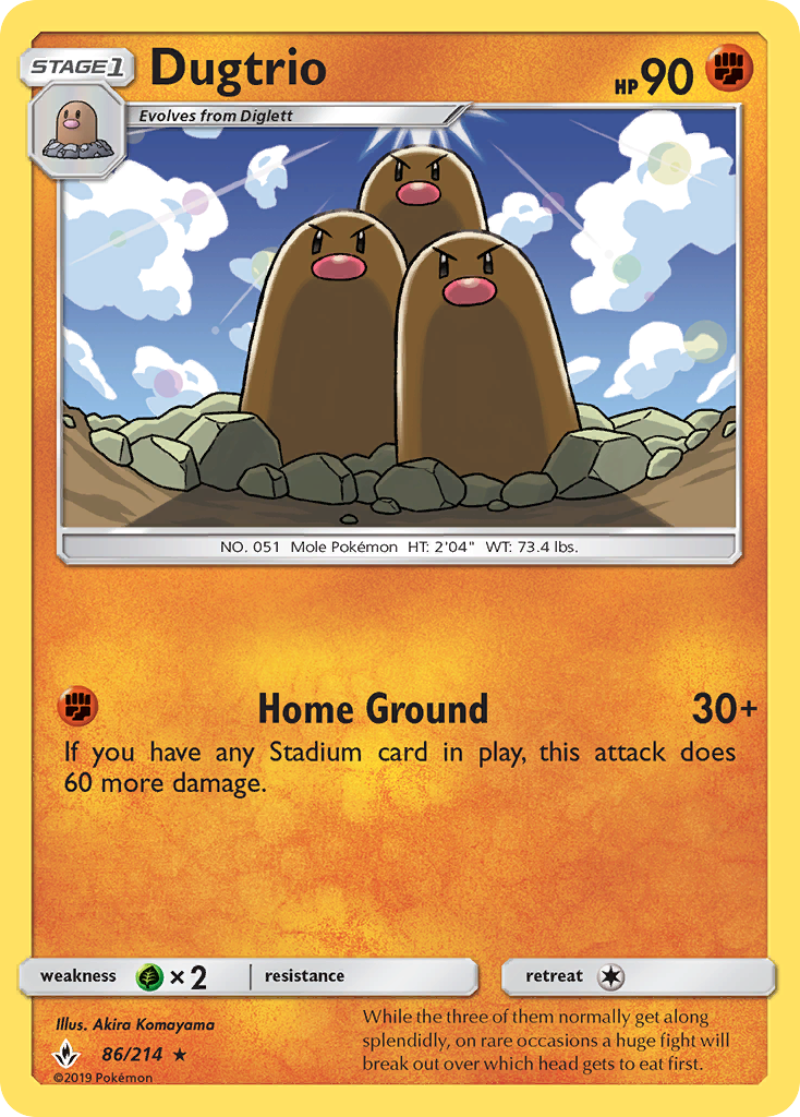 Dugtrio (86/214) [Sun &amp; Moon: Unbroken Bonds] 