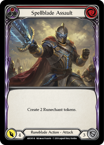 Spellblade Assault (Red) [ARC085-R] (Arcane Rising) 1st Edition Rainbow Foil 