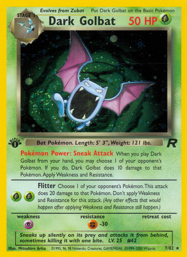 Dark Golbat (7/82) [Team Rocket 1st Edition] 