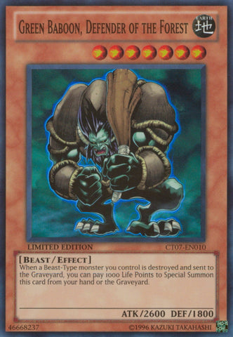 Green Baboon, Defender of the Forest [CT07-EN010] Super Rare 