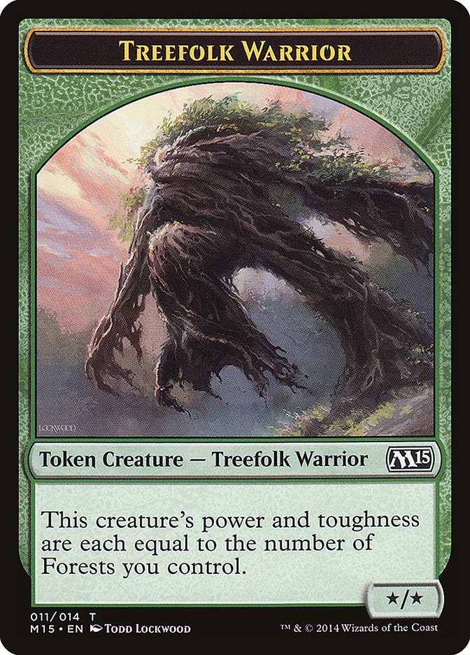 Treefolk Warrior Token [Magic 2015 Tokens] 