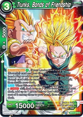 Trunks, Bonds of Friendship (BT11-079) [Vermilion Bloodline 2nd Edition] 
