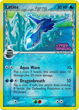 Latios (22/110) (Delta Species) (Stamped) [EX: Holon Phantoms] 