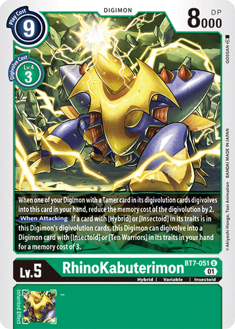 RhinoKabuterimon [BT7-051] [Next Adventure] 
