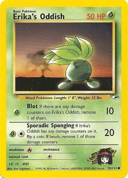 Erika's Oddish (78/132) [Gym Heroes Unlimited] 
