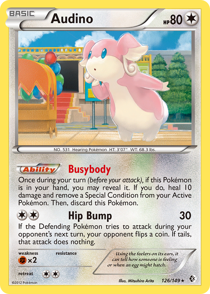 Audino (126/149) [Black &amp; White: Boundaries Crossed] 
