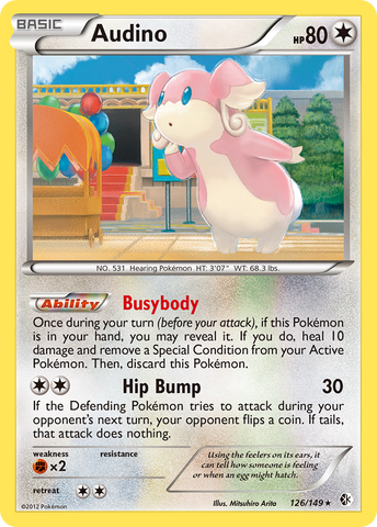 Audino (126/149) [Black &amp; White: Boundaries Crossed] 