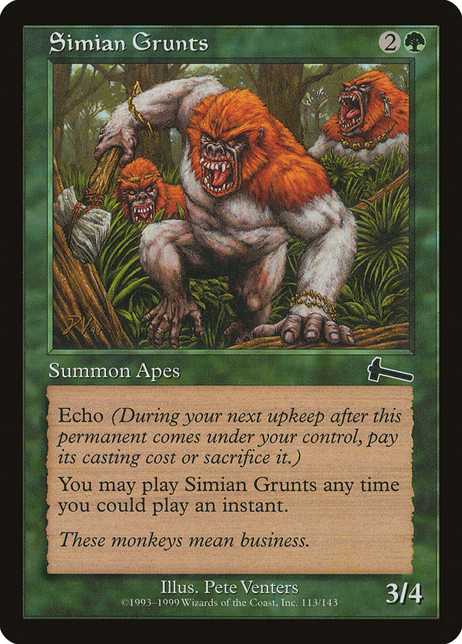Simian Grunts [Urza's Legacy] 