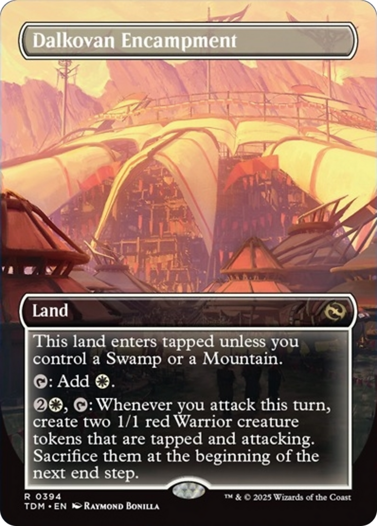 Dalkovan Encampment (Borderless) [Tarkir: Dragonstorm] 
