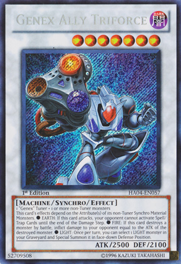 Genex Ally Triforce [HA04-EN057] Secret Rare 