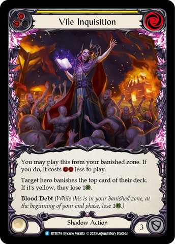 Vile Inquisition (Yellow) [DTD179] (Dusk Till Dawn) Rainbow Foil 