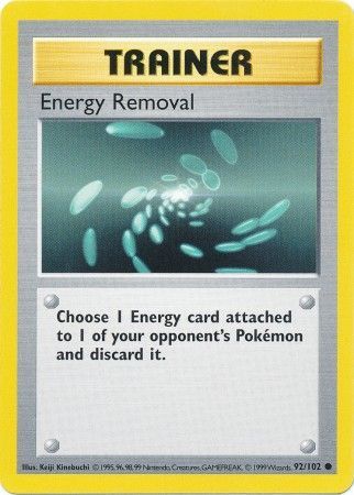 Energy Removal (92/102) [Base Set Shadowless Unlimited] 