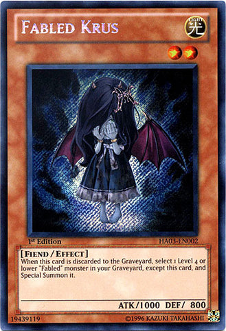 Fabled Krus [HA03-EN002] Secret Rare 