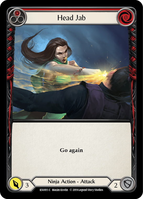Head Jab (Red) [KSU011-C] (Katsu Hero Deck) 1st Edition Normal 