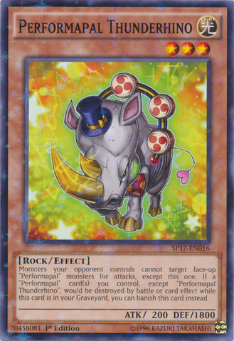 Performapal Thunderhino [SP17-EN016] Starfoil Rare 