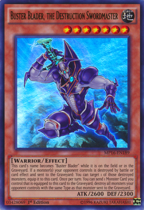 Buster Blader, the Destruction Swordmaster [MP16-EN189] Ultra Rare 