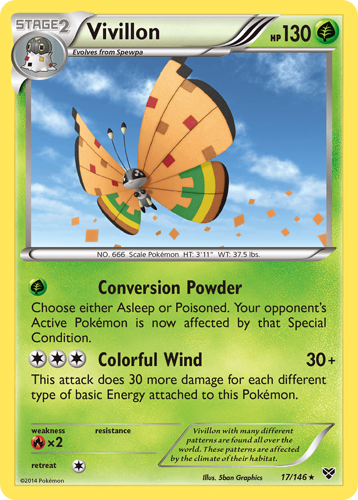 Vivillon (17/146) (High Plains Form/Orange Wings) [XY: Base Set] 