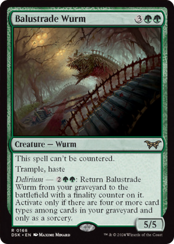 Railing Wurm [Duskmourn: House of Horror] 