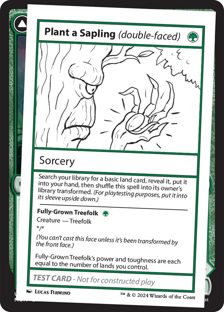 Plant a Sapling (double-sided) [Mystery Booster 2 Playtest Cards] 