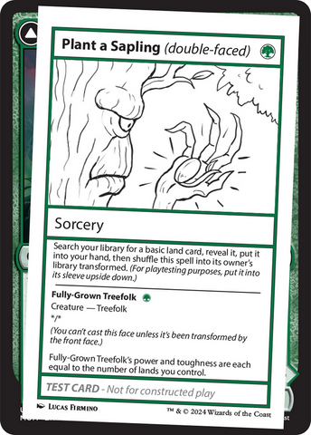 Plant a Sapling (double-sided) [Mystery Booster 2 Playtest Cards] 
