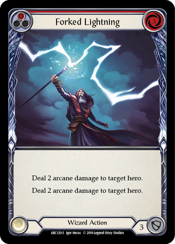 Forked Lightning [ARC120-S] (Arcane Rising) 1st Edition Rainbow Foil 
