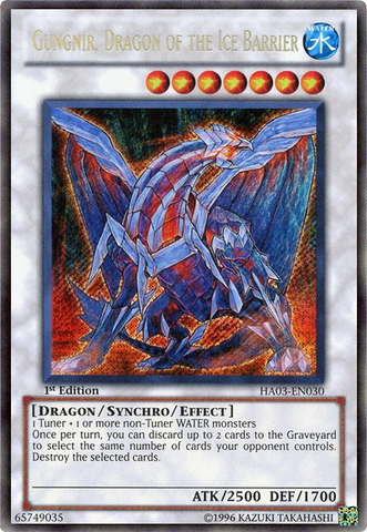 Gungnir, Dragon of the Ice Barrier [HA03-EN030] Secret Rare 