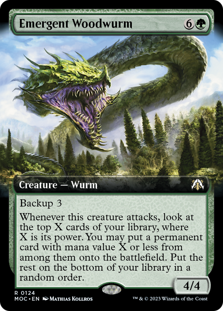 Emergent Woodwurm (Extended Art) [March of the Machine Commander] 