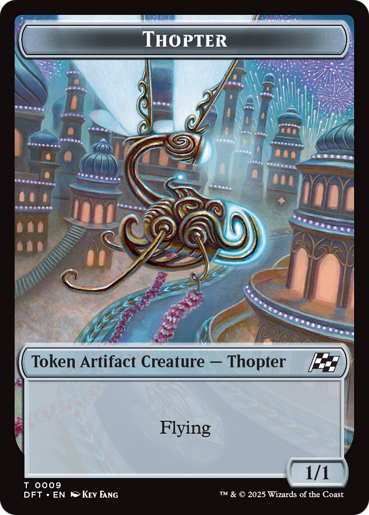 Servo // Thopter (0009) Double-Sided Token [Aetherdrift Tokens] 