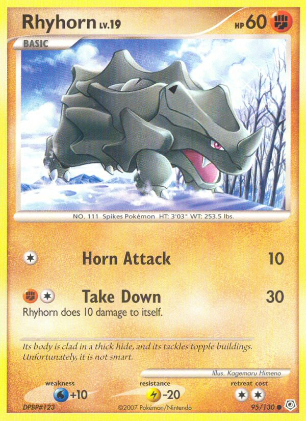 Rhyhorn (95/130) [Diamond &amp; Pearl: Base Set] 