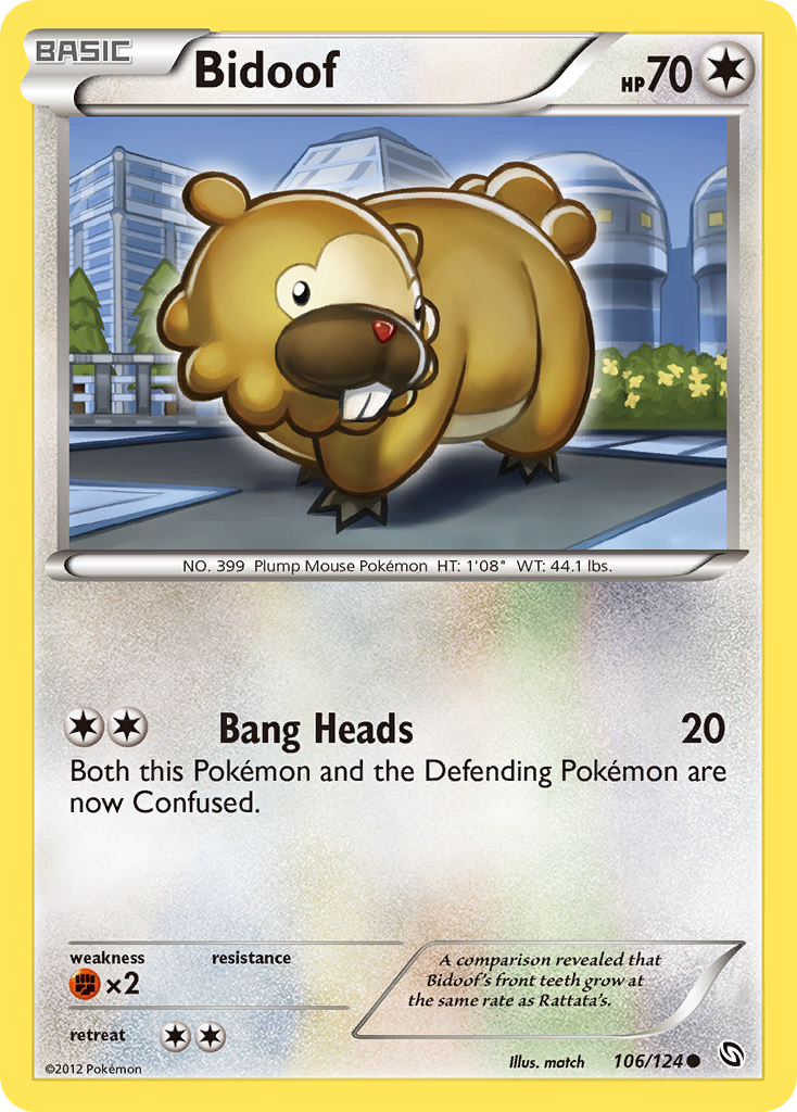 Bidoof (106/124) [Black &amp; White: Dragons Exalted] 