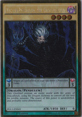 Vector Pendulum, the Dracoverlord [PGL3-EN041] Gold Rare 