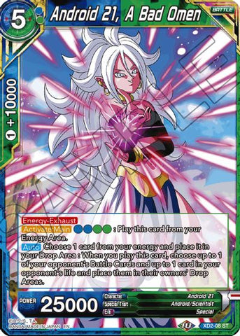 Android 21, A Bad Omen (Reprint) (XD2-08) [Battle Evolution Booster] 