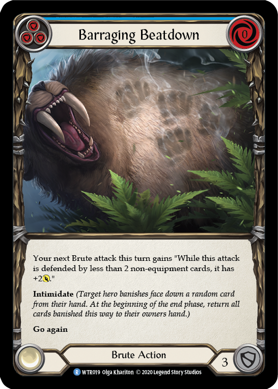 Barraging Beatdown (Blue) [U-WTR019] (Welcome to Rathe Unlimited) Unlimited Rainbow Foil 