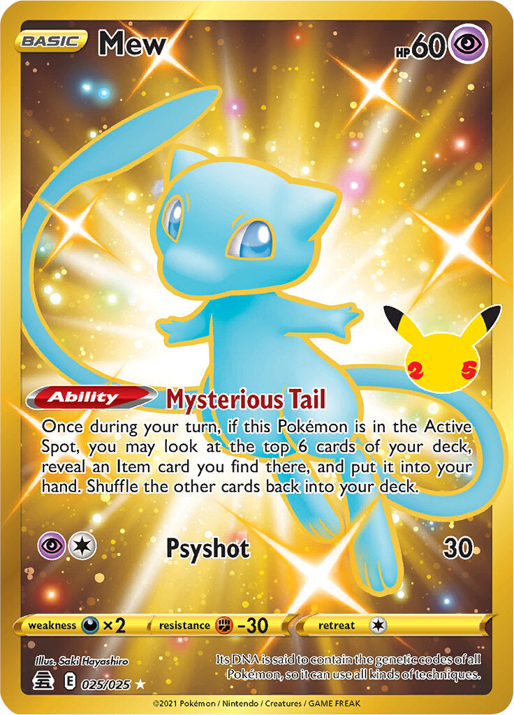 Mew (025/025) (Gold) [Celebrations: 25th Anniversary] 