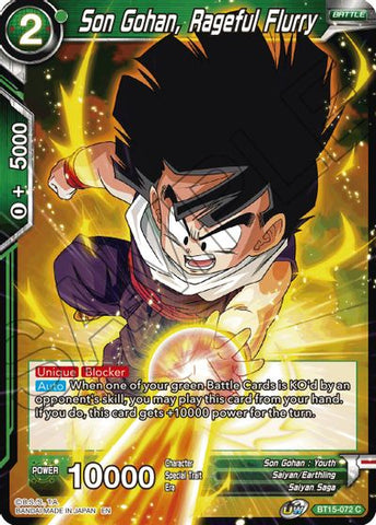 Son Gohan, Rageful Fury (BT15-072) [Saiyan Showdown] 