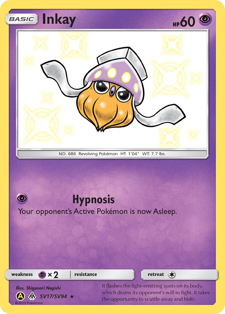 Inkay (SV17/SV94) [Sun &amp; Moon: Hidden Fates - Shiny Vault] 
