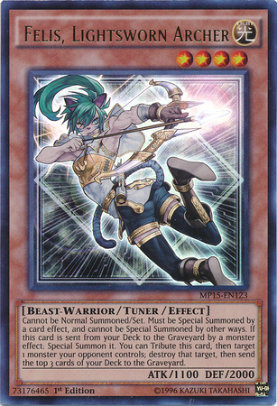 Felis, Lightsworn Archer [MP15-EN123] Ultra Rare 